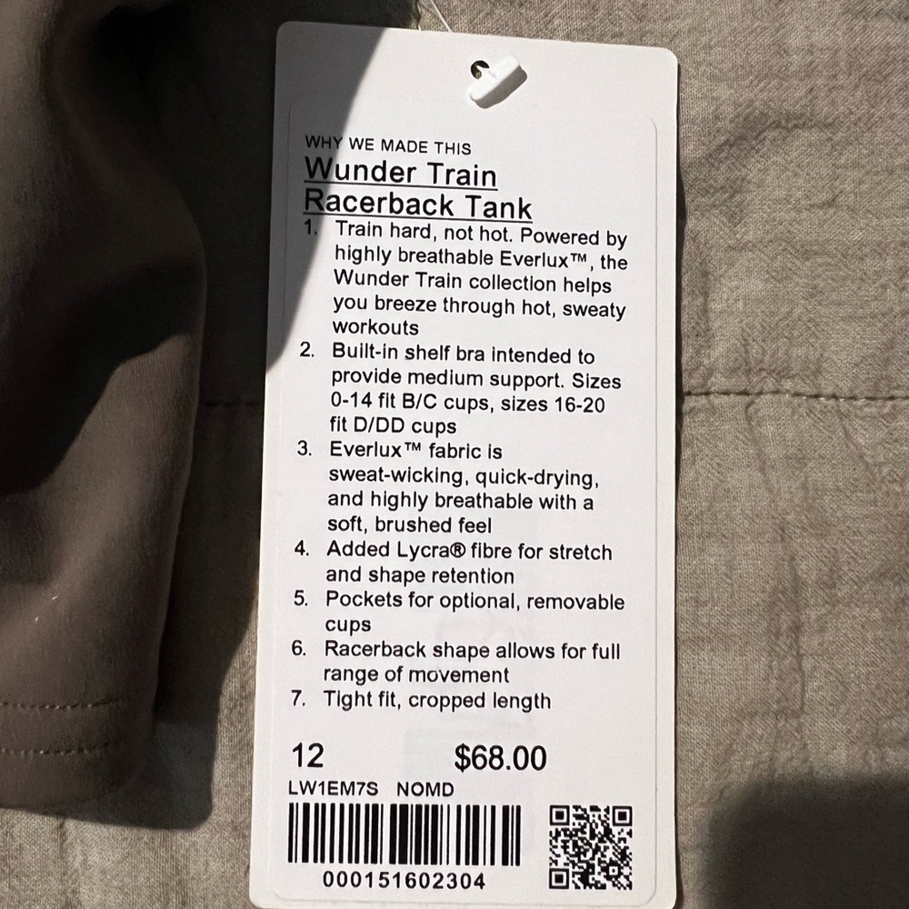Lululemon wonder train shirt